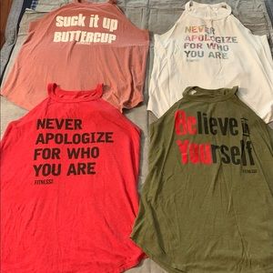 Rocker Tank Tops - Size L (red, white, olive, pink)